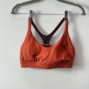 Prana Momento Sports Bra Terracotta Strappy Back Yoga Bra Women’s Activewear,